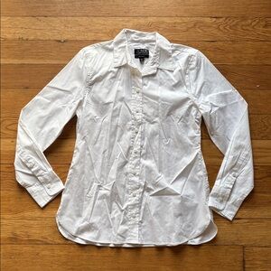J crew wren slim fit white cotton button down size 4 nwot